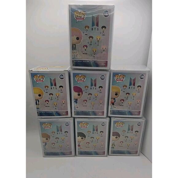 Funko Pop BTS KPoP DNA First Edition Rocks Lot Of 7 DAMAGED With PROTECTORS - Picture 2 of 16
